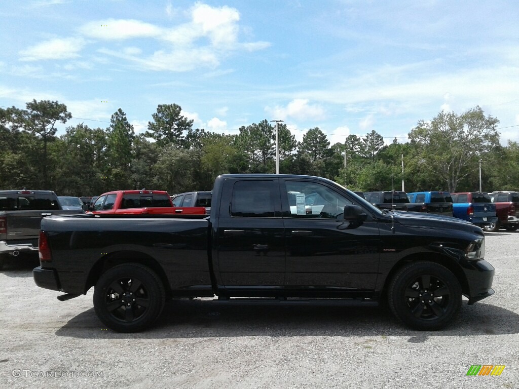 2018 1500 Express Quad Cab - Brilliant Black Crystal Pearl / Black/Diesel Gray photo #6
