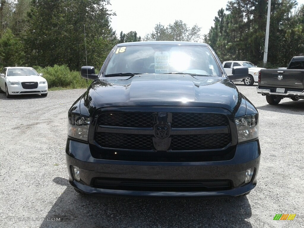 2018 1500 Express Quad Cab - Brilliant Black Crystal Pearl / Black/Diesel Gray photo #8