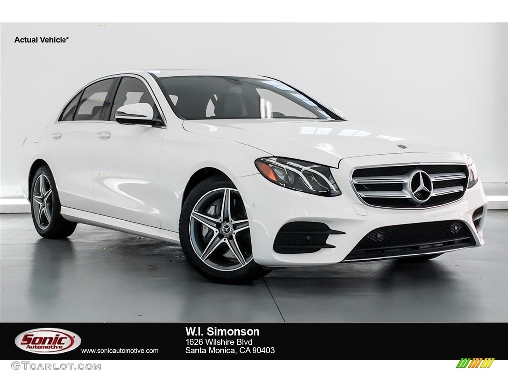 2018 E 300 Sedan - Polar White / Black photo #1