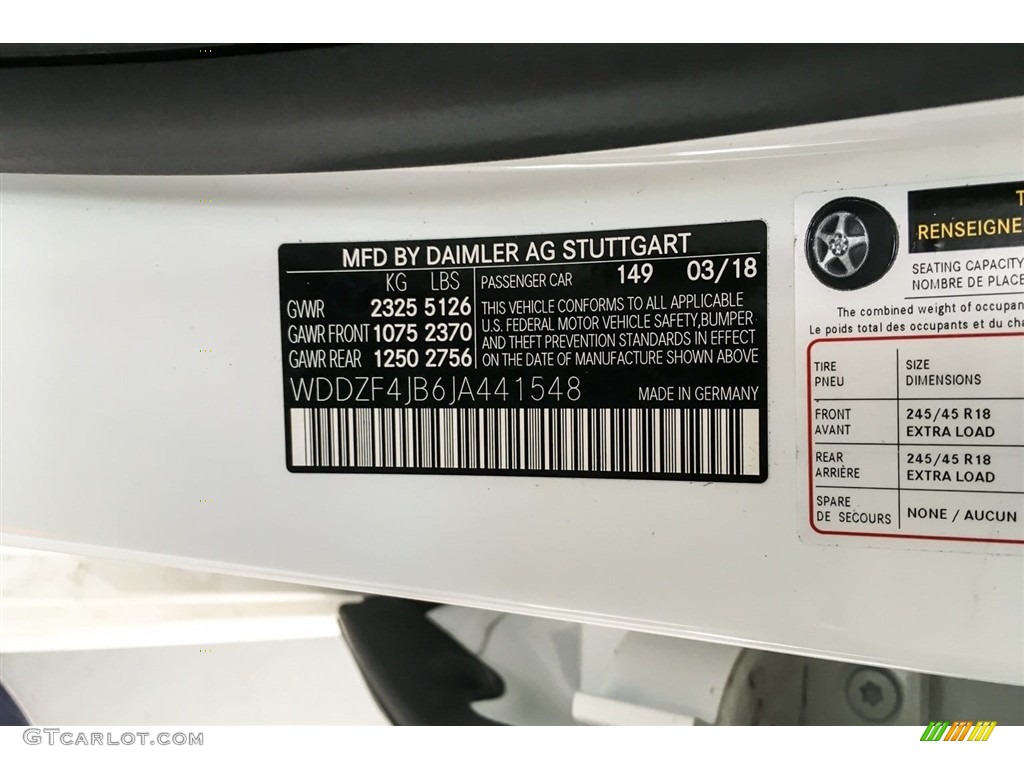 2018 E 300 Sedan - Polar White / Black photo #11
