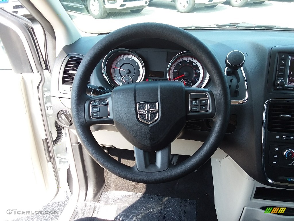 2019 Dodge Grand Caravan SE Black/Light Graystone Steering Wheel Photo #129001140