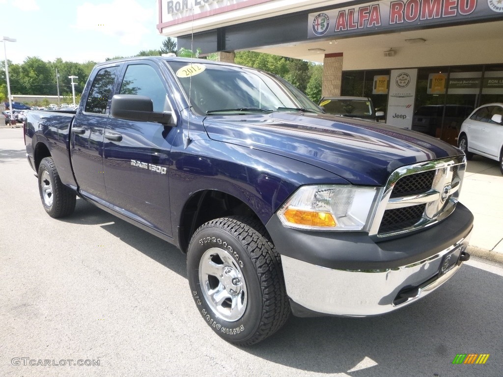 2012 Ram 1500 ST Quad Cab 4x4 - True Blue Pearl / Dark Slate Gray/Medium Graystone photo #3
