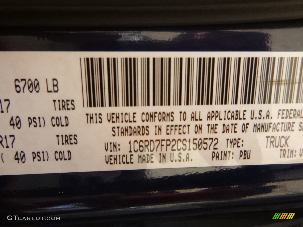 2012 Ram 1500 ST Quad Cab 4x4 - True Blue Pearl / Dark Slate Gray/Medium Graystone photo #14