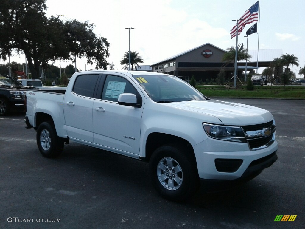 Summit White 2019 Chevrolet Colorado WT Crew Cab 4x4 Exterior Photo #129005559