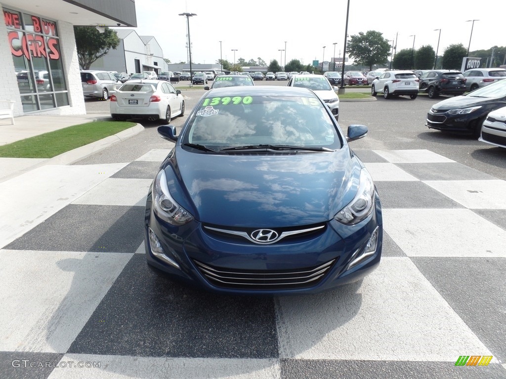 2015 Elantra Limited Sedan - Lakeside Blue / Gray photo #2