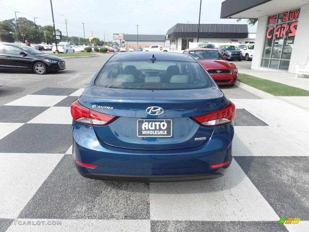 2015 Elantra Limited Sedan - Lakeside Blue / Gray photo #4