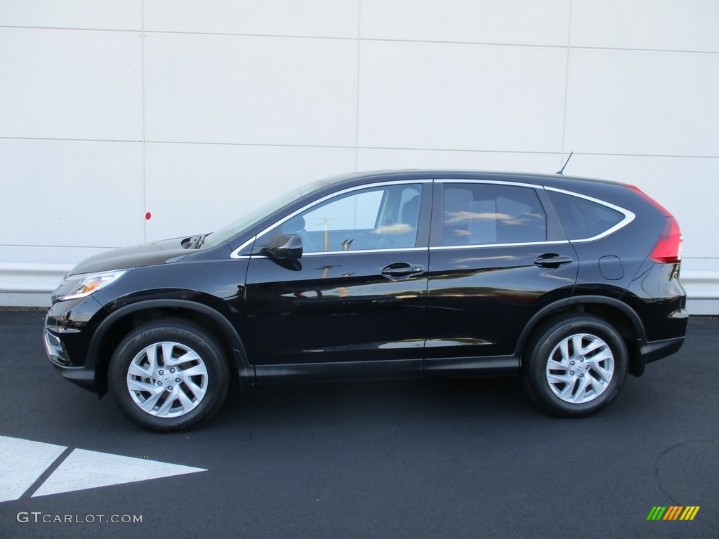 2016 CR-V EX AWD - Crystal Black Pearl / Black photo #2