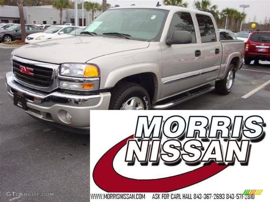 2006 Sierra 1500 SLT Crew Cab 4x4 - Silver Birch Metallic / Dark Pewter photo #1