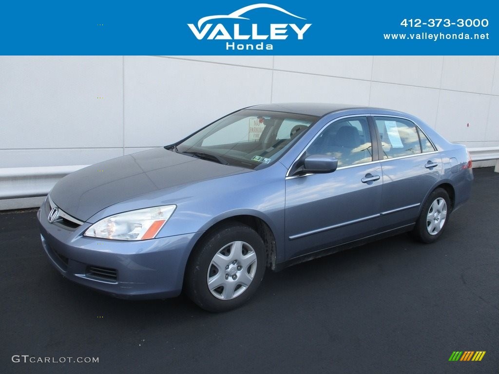 2007 Accord LX Sedan - Cool Blue Metallic / Gray photo #1