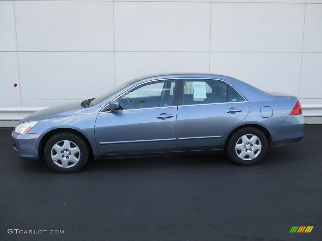 2007 Accord LX Sedan - Cool Blue Metallic / Gray photo #2