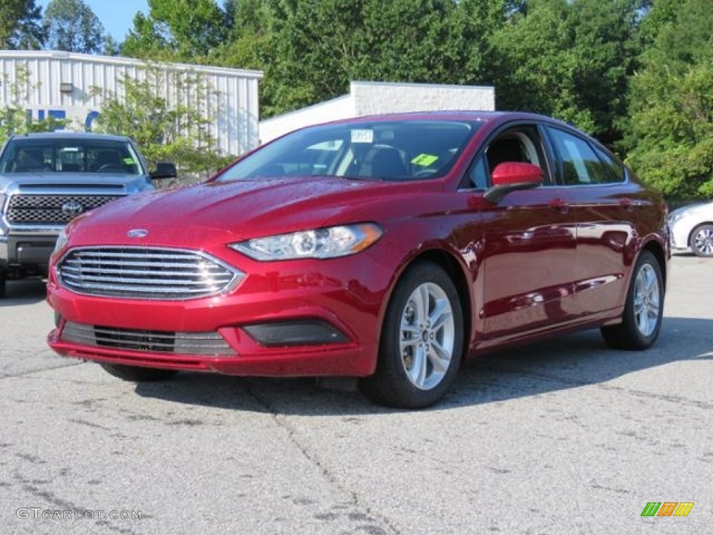 Ruby Red 2018 Ford Fusion SE Exterior Photo #129015597
