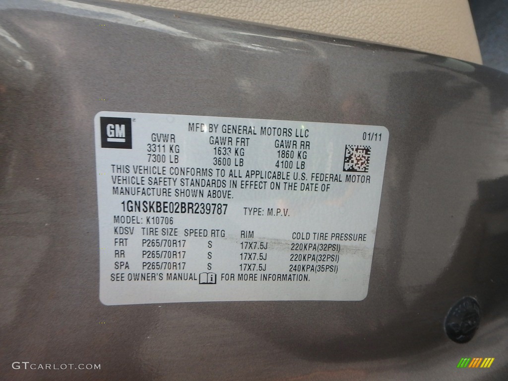 2011 Tahoe LT 4x4 - Mocha Steel Metallic / Light Cashmere/Dark Cashmere photo #21