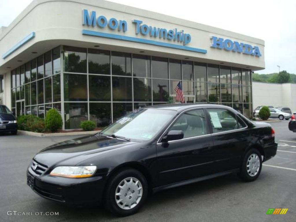 2002 Accord LX Sedan - Nighthawk Black Pearl / Quartz Gray photo #1