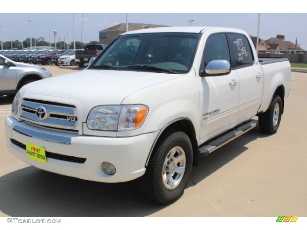 2005 Tundra SR5 Double Cab - Natural White / Dark Gray photo #3