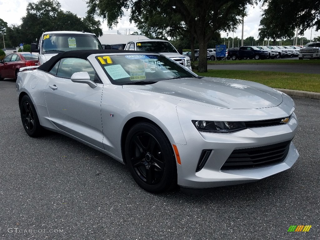 Silver Ice Metallic 2017 Chevrolet Camaro LT Convertible Exterior Photo #129030465