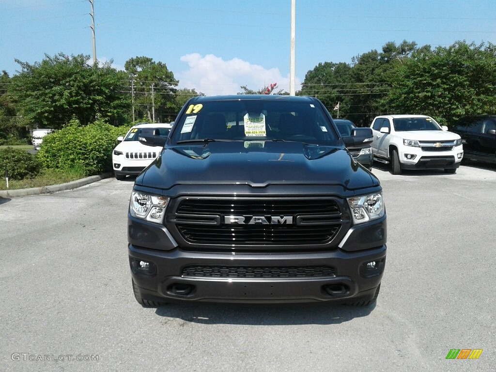 2019 1500 Big Horn Quad Cab 4x4 - Granite Crystal Metallic / Black/Diesel Gray photo #8