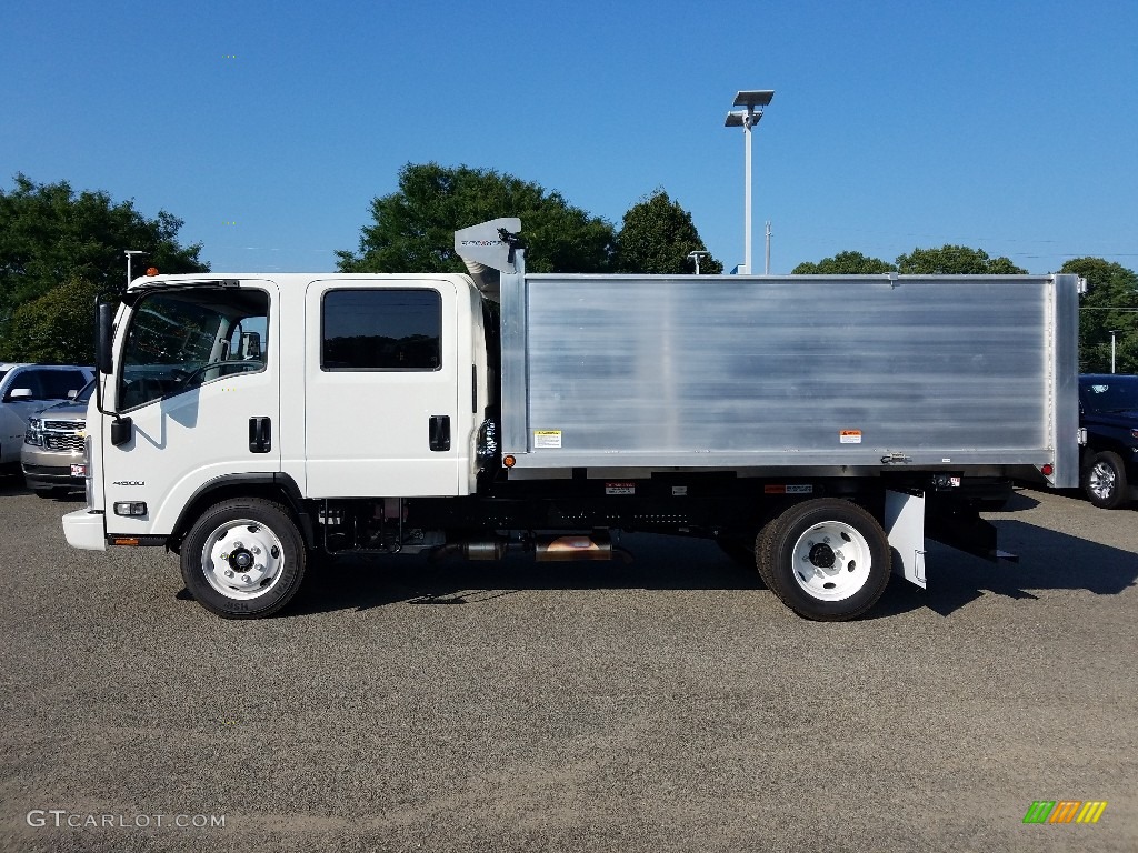 2018 Low Cab Forward 4500 Crew Cab Stake Truck - Summit White / Pewter photo #3