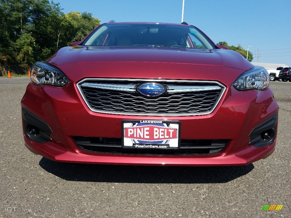 2019 Impreza 2.0i Premium 5-Door - Crimson Red Pearl / Ivory photo #2