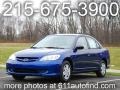 2004 Vivid Blue Pearl Honda Civic Value Package Sedan  photo #1