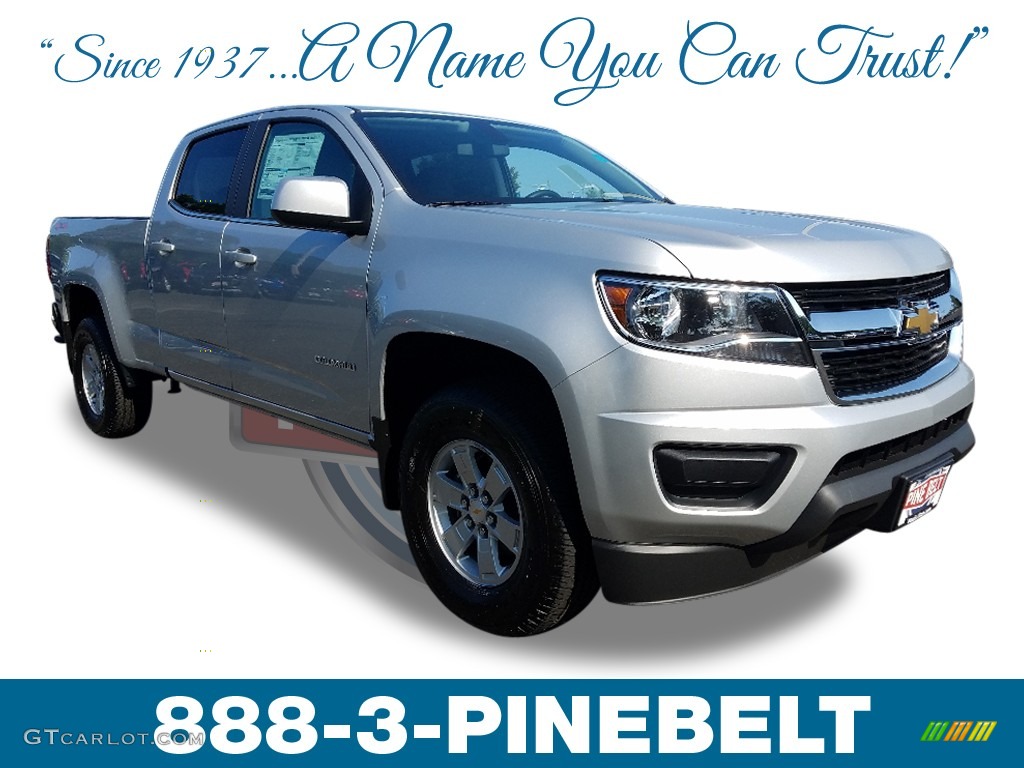 2019 Colorado WT Crew Cab 4x4 - Silver Ice Metallic / Jet Black/Dark Ash photo #1