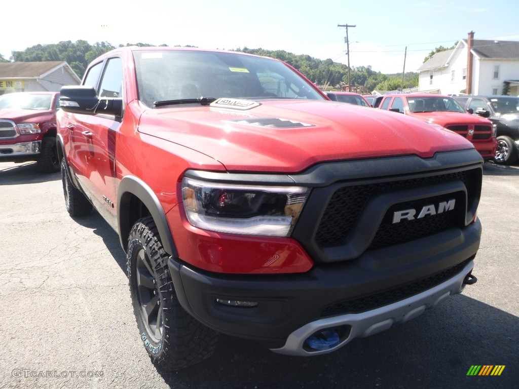 2019 1500 Rebel Crew Cab 4x4 - Flame Red / Black/Red photo #7