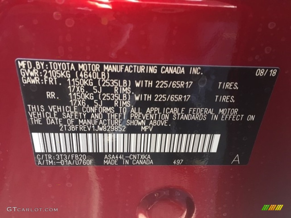 2018 RAV4 LE - Ruby Flare Pearl / Black photo #16