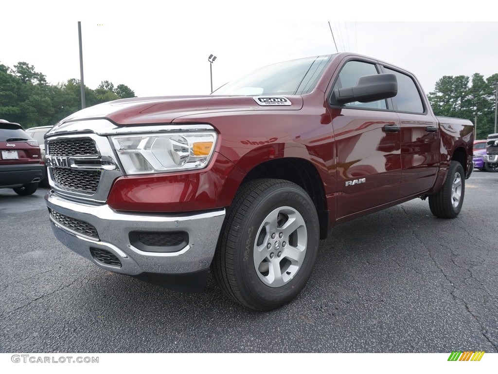 2019 1500 Tradesman Crew Cab - Delmonico Red Pearl / Black/Diesel Gray photo #3