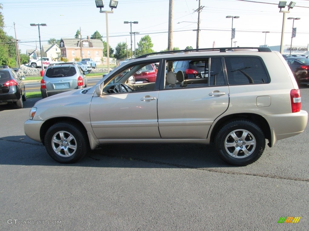 2006 Highlander Sport 4WD - Sonora Gold Metallic / Ivory Beige photo #9