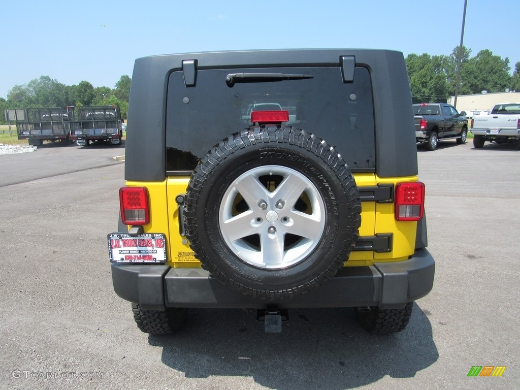 2008 Wrangler Unlimited Rubicon 4x4 - Detonator Yellow / Dark Slate Gray/Med Slate Gray photo #4