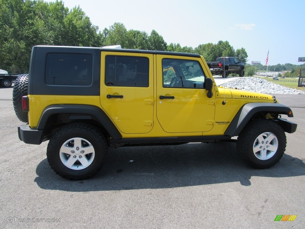 2008 Wrangler Unlimited Rubicon 4x4 - Detonator Yellow / Dark Slate Gray/Med Slate Gray photo #6