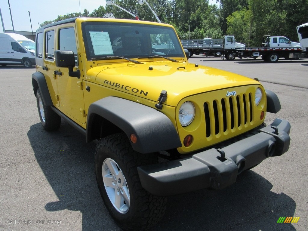 2008 Wrangler Unlimited Rubicon 4x4 - Detonator Yellow / Dark Slate Gray/Med Slate Gray photo #7