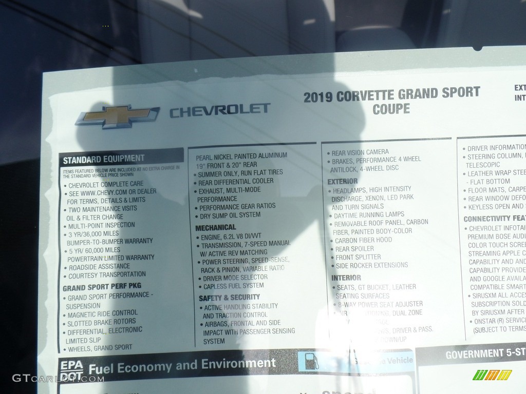 2019 Corvette Grand Sport Coupe - Admiral Blue Metallic / Gray photo #48