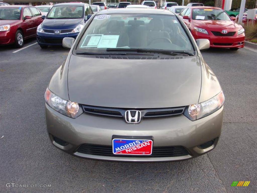 2007 Civic EX Coupe - Galaxy Gray Metallic / Gray photo #3