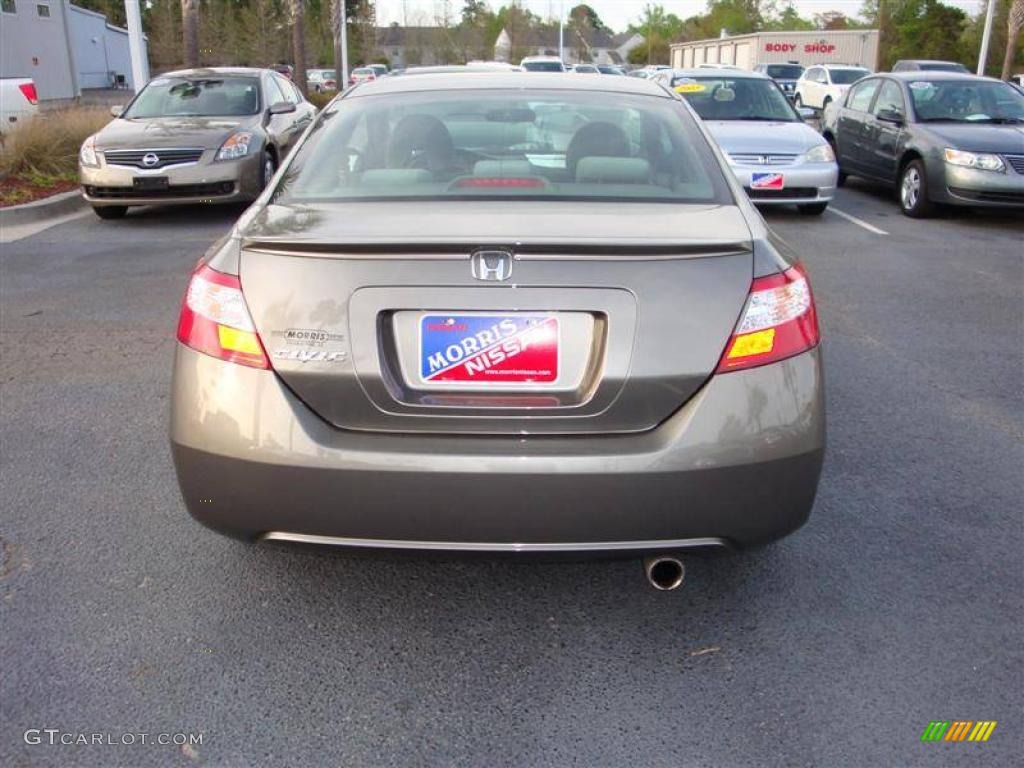 2007 Civic EX Coupe - Galaxy Gray Metallic / Gray photo #7