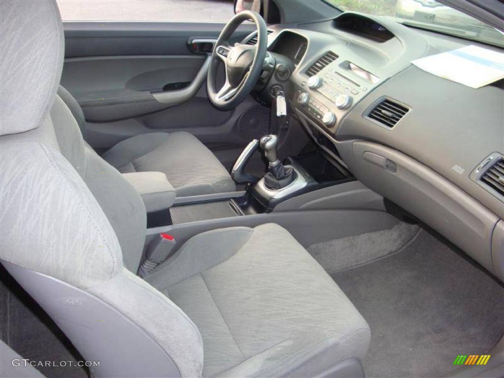 2007 Civic EX Coupe - Galaxy Gray Metallic / Gray photo #8