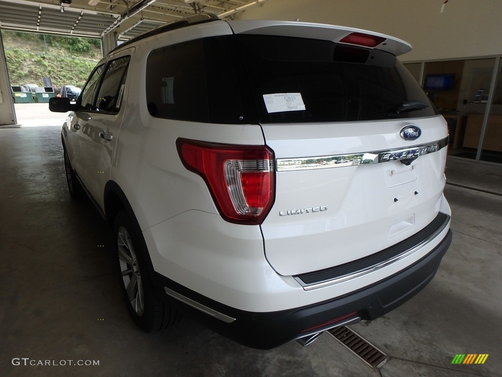 2018 Explorer Limited 4WD - White Platinum / Ebony Black photo #3