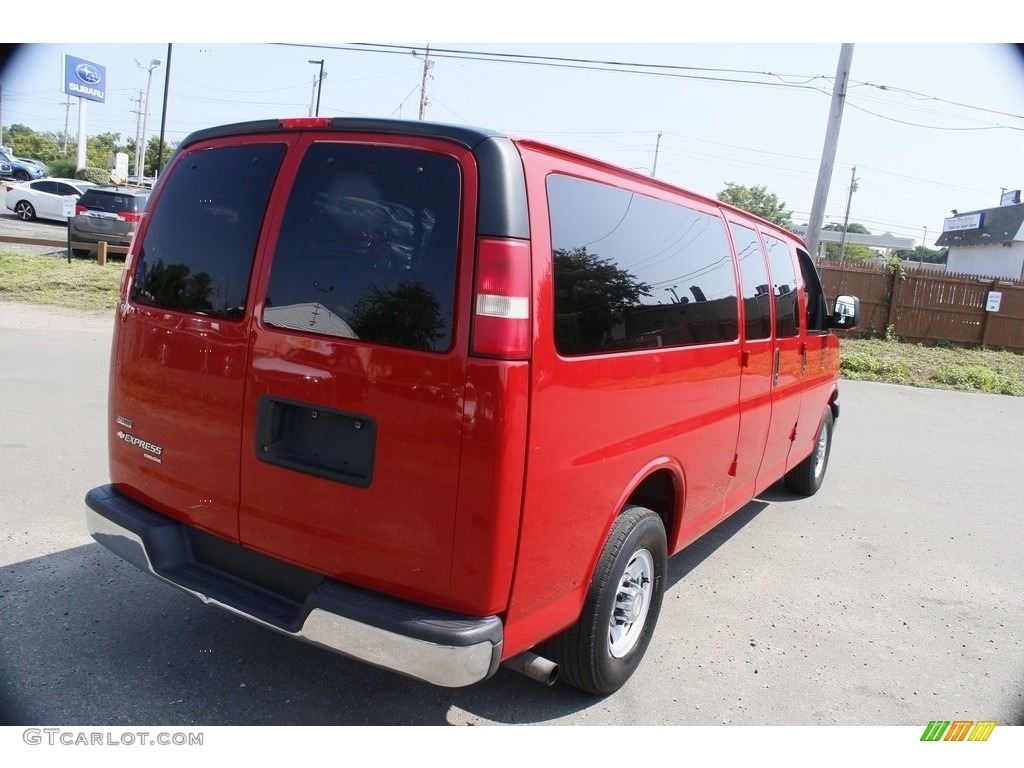 2011 Express LT 3500 Extended Passenger Van - Victory Red / Medium Pewter photo #6