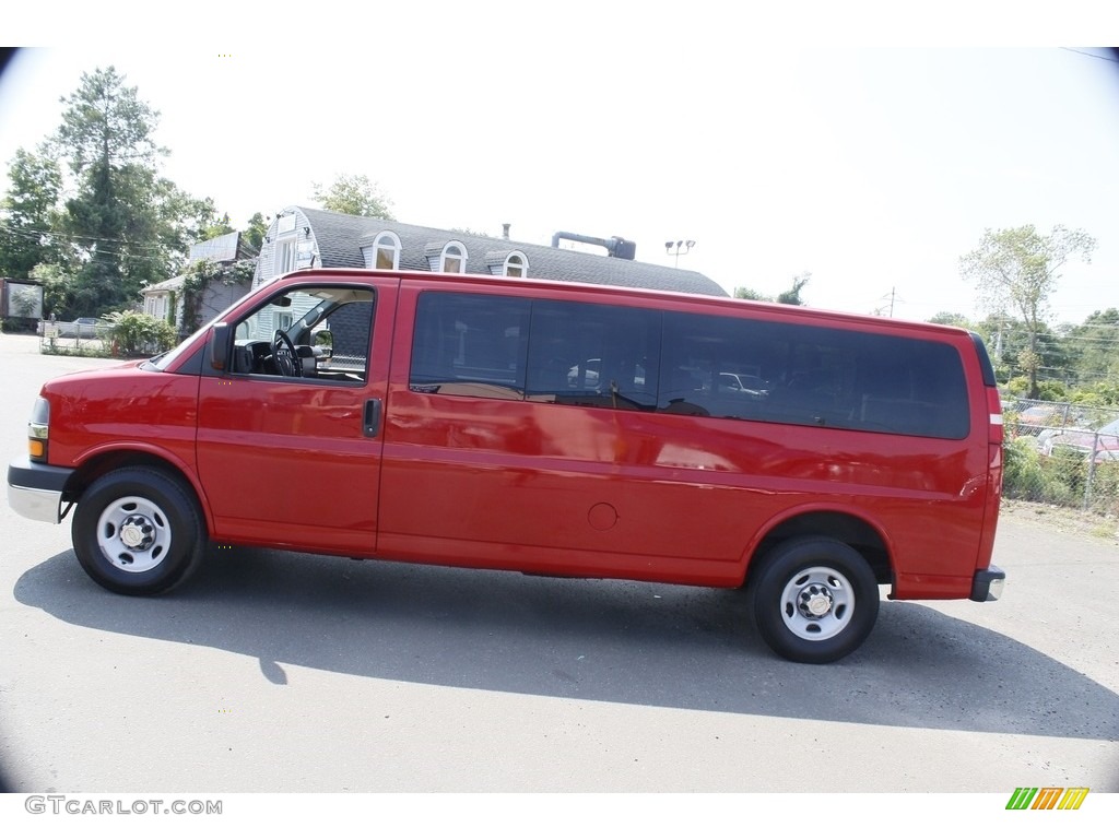 2011 Express LT 3500 Extended Passenger Van - Victory Red / Medium Pewter photo #11