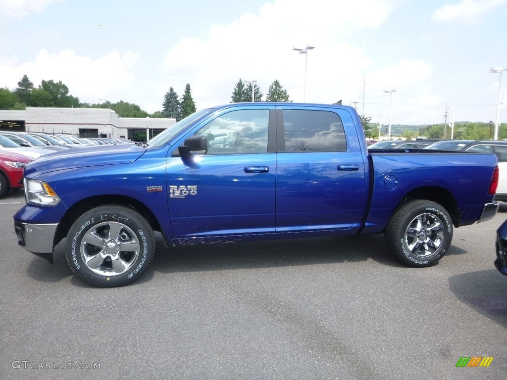 Blue Streak Pearl 2019 Ram 1500 Classic Big Horn Crew Cab 4x4 Exterior Photo #129059245