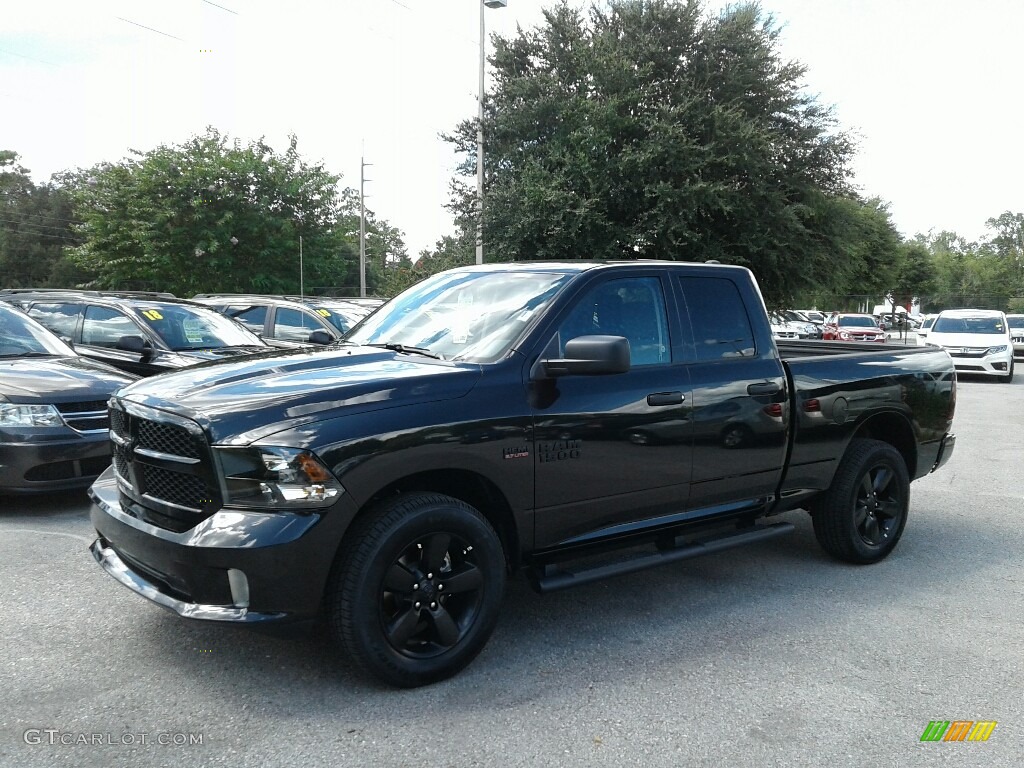 2018 1500 Express Quad Cab 4x4 - Brilliant Black Crystal Pearl / Black/Diesel Gray photo #1