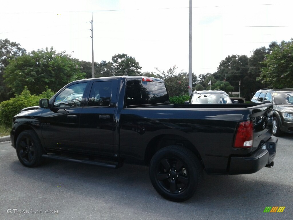 2018 1500 Express Quad Cab 4x4 - Brilliant Black Crystal Pearl / Black/Diesel Gray photo #3