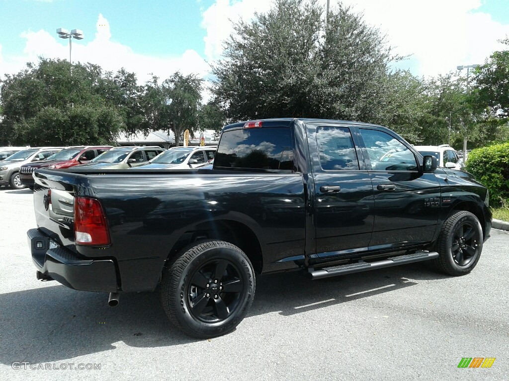 2018 1500 Express Quad Cab 4x4 - Brilliant Black Crystal Pearl / Black/Diesel Gray photo #5