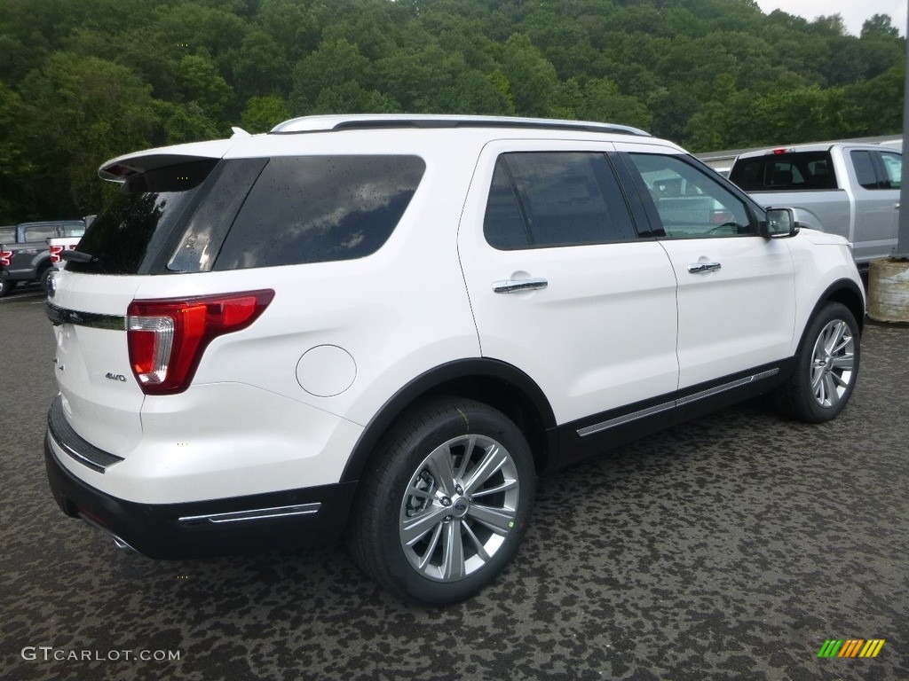 2018 Explorer Limited 4WD - White Platinum / Ebony Black photo #2