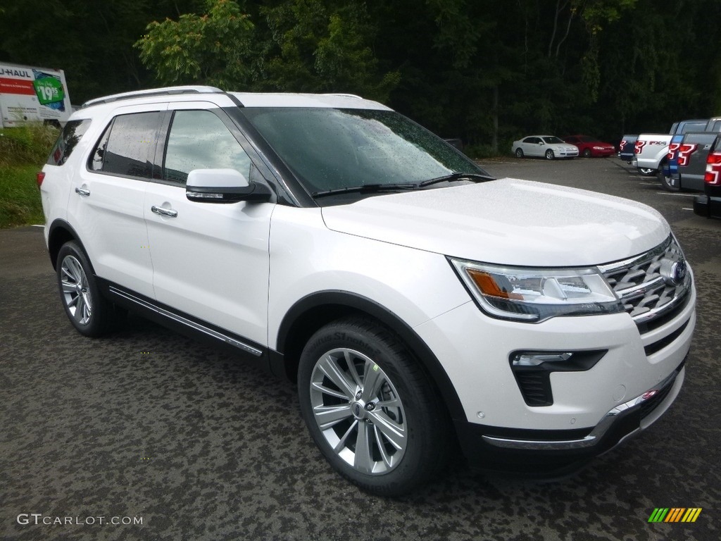 2018 Explorer Limited 4WD - White Platinum / Ebony Black photo #3