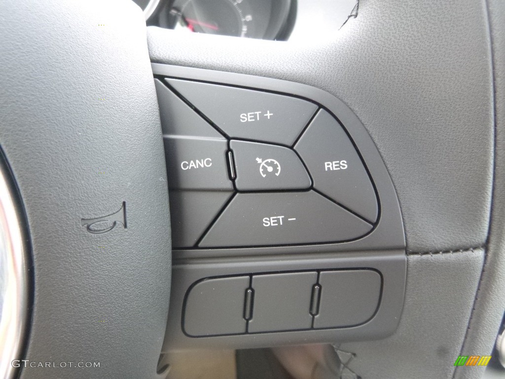 2018 Fiat 500X Trekking AWD Black Steering Wheel Photo #129069301