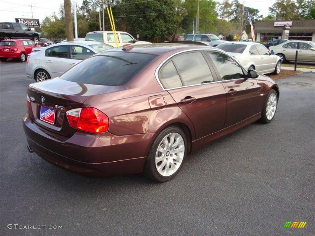 2006 3 Series 330i Sedan - Barrique Red Metallic / Beige photo #6