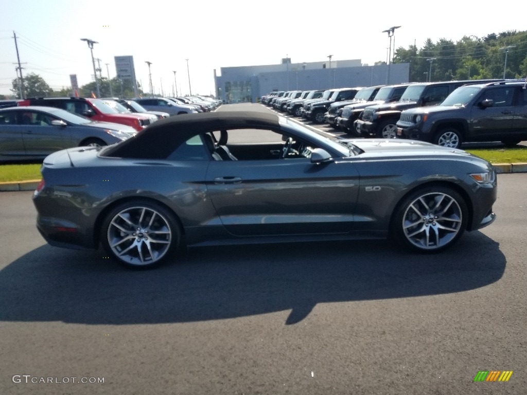 2017 Mustang GT Premium Convertible - Magnetic / Ebony photo #9
