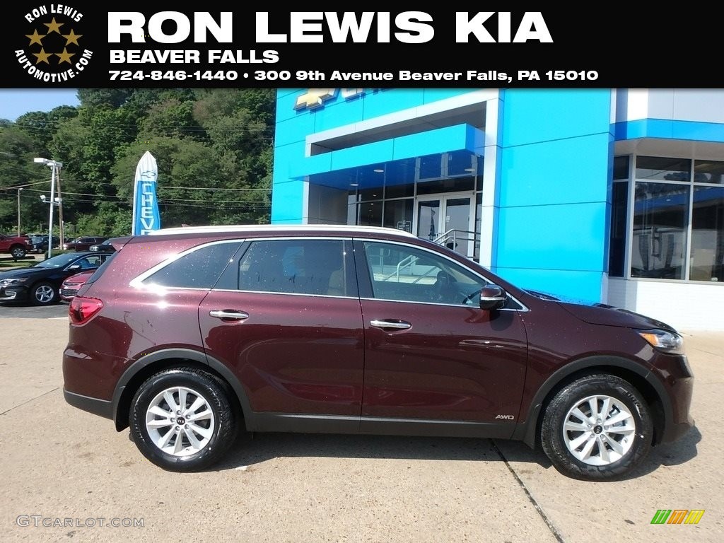 2019 Sorento LX V6 AWD - Sangria / Stone Beige photo #1