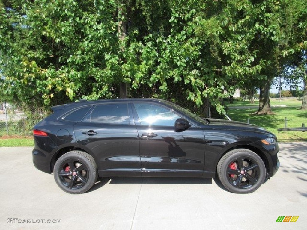 Santorini Black Metallic 2019 Jaguar F-PACE S AWD Exterior Photo #129077694