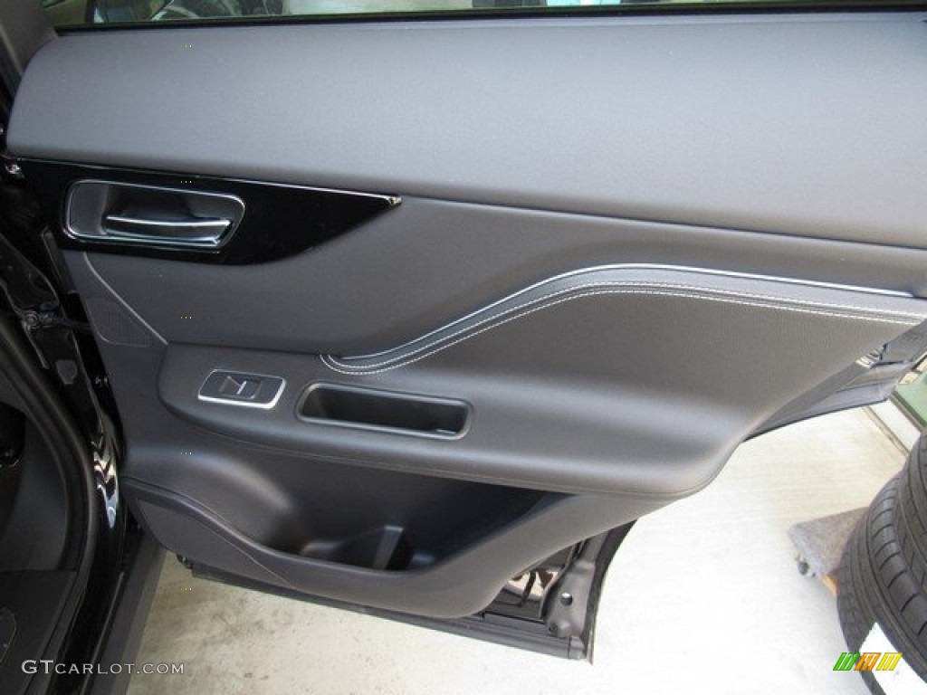 2019 Jaguar F-PACE S AWD Ebony Door Panel Photo #129078004
